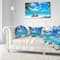 Designart - Turquoise Beach with Chairs - Seashore Photo Canvas Print